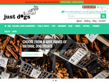 Tablet Screenshot of justdogsshop.co.uk